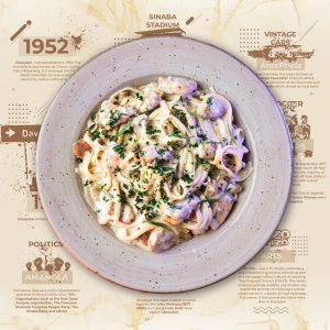 Topped with Crispy Onion and Lemon Zest
and Fresh Dill