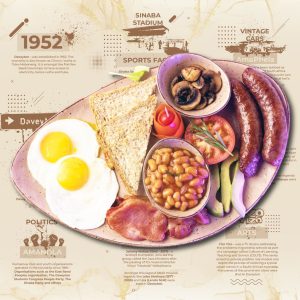 FULL ENGLISH BREAKFAST
Eggs, Baked Beans, Avo, Bacon, Mushrooms,
Tomatoes, Toast & Sausage Beef